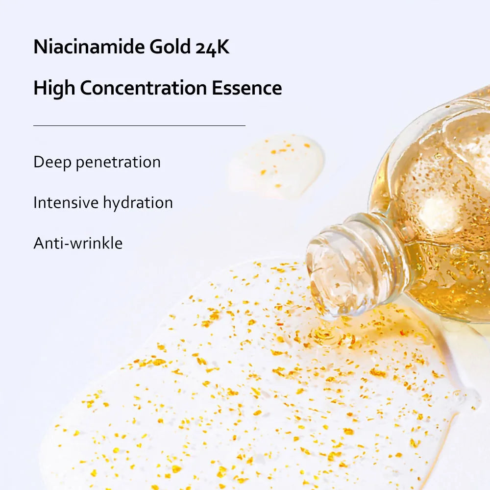 Skincare Set 24K Gold Niacinamide Face Serum Anti Ageing Skin Products